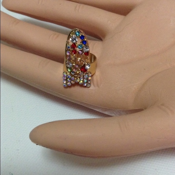 SOLD.  💥 Elegant Bow Knot Nail Ring - Picture 4 of 4